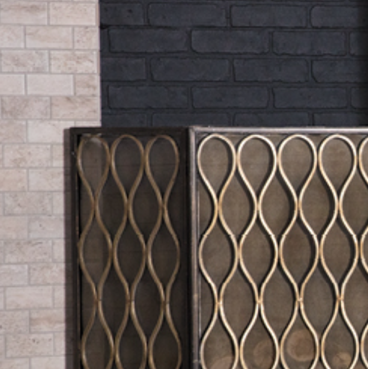 Wall tile on a fireplace