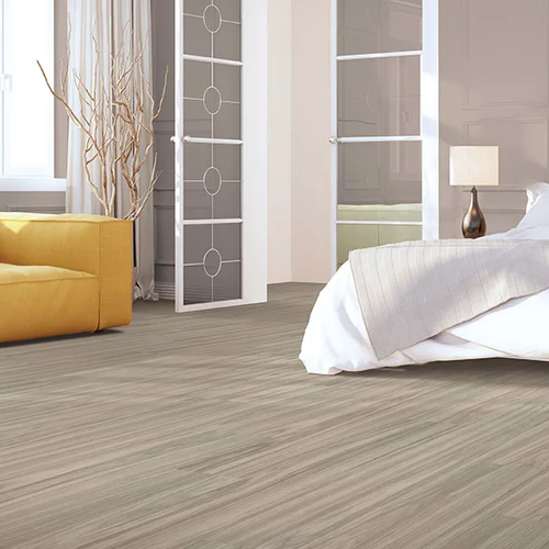 Bedroom with waterproof floors by Carpetland
