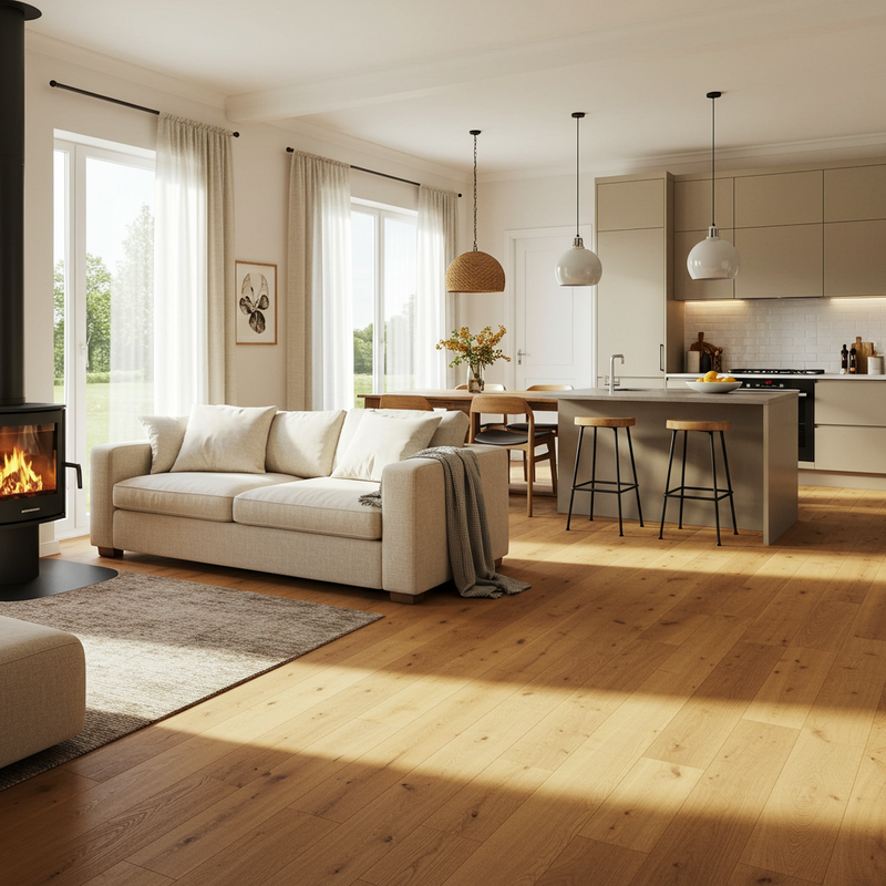 Cozy Home with Solid Hardwood Flooring