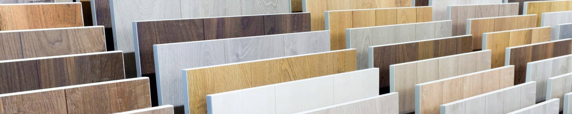 Flooring samples in a local Springfield, VA showroom